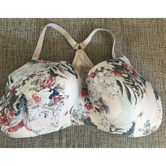 Cacique by Lane Bryant 44DDD Lightly Lined Full Coverage No Wire Floral Bra - Picture 1 of 5
